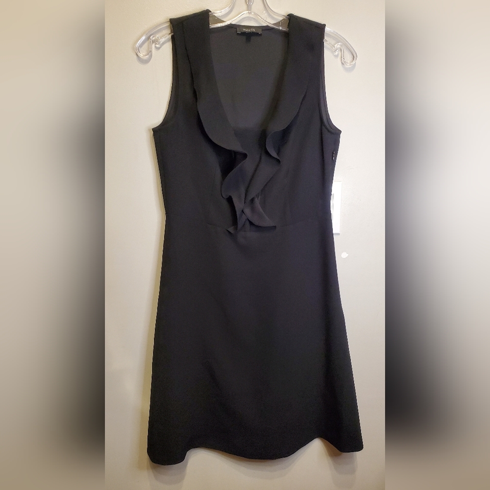 181. RW&CO Black Ruffle Cocktail Dress